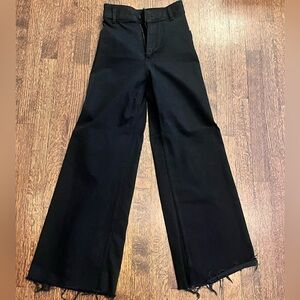zara marine straight high rise black jeans